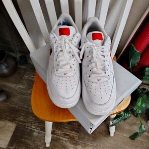 Nike Air Force 1 Low men's size 14 White/Red Athletic Shoes with Low-Top